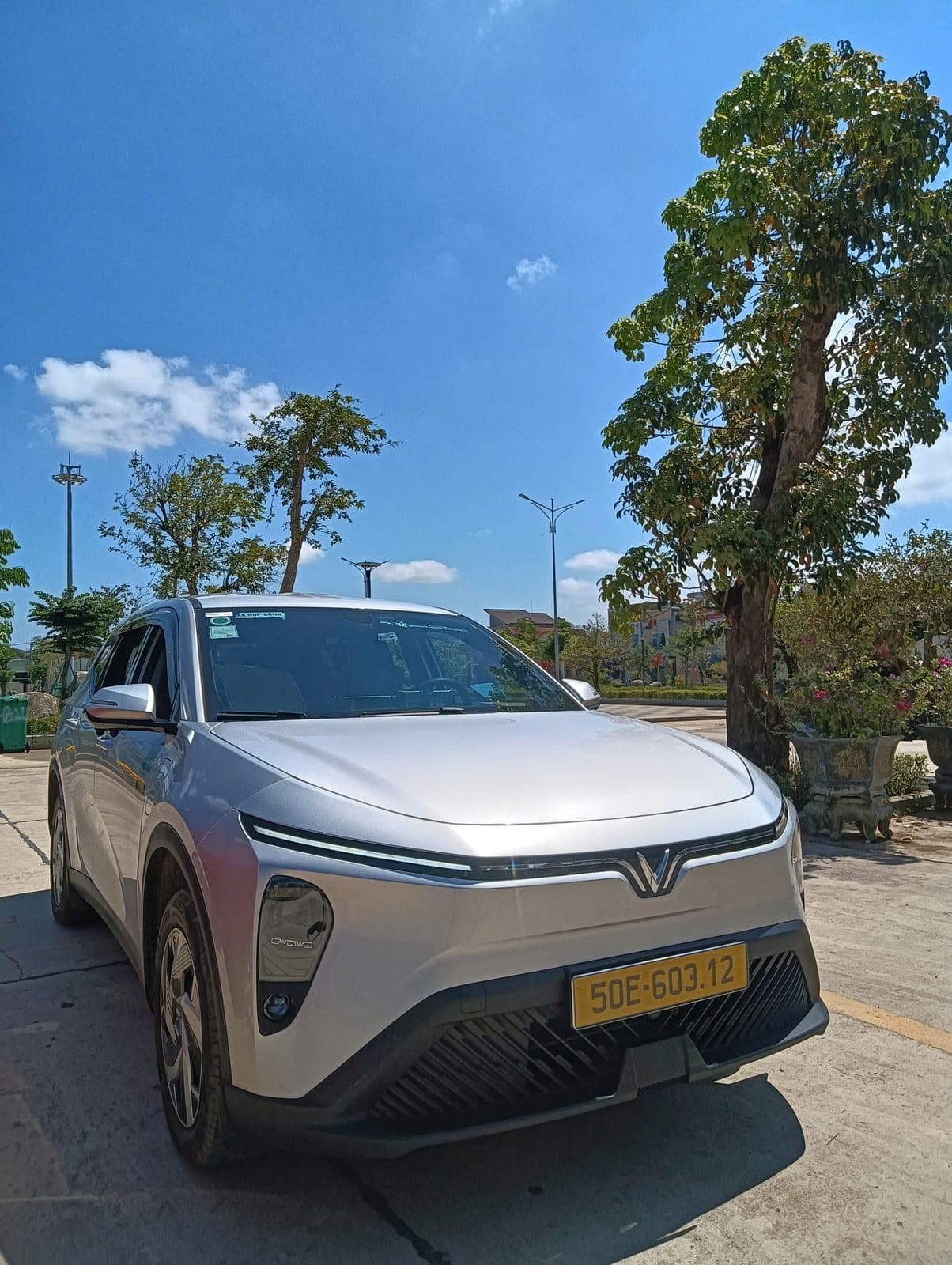 Xe điện VinFast Limo Green 7 chỗ màu bạc, biển số 50E-603.12